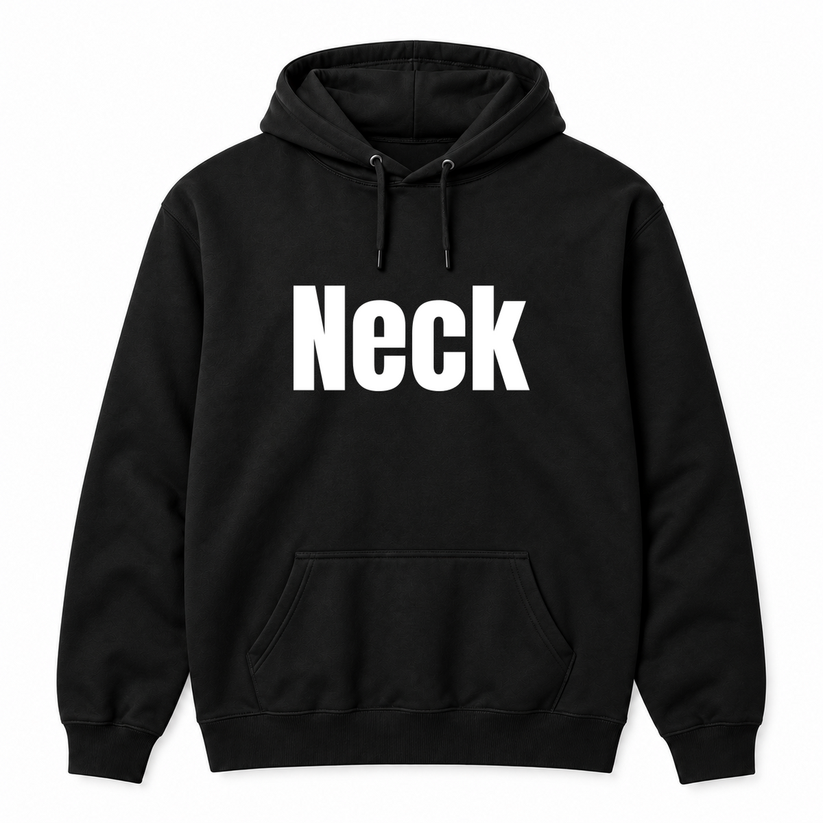 Neck Hoodie in black