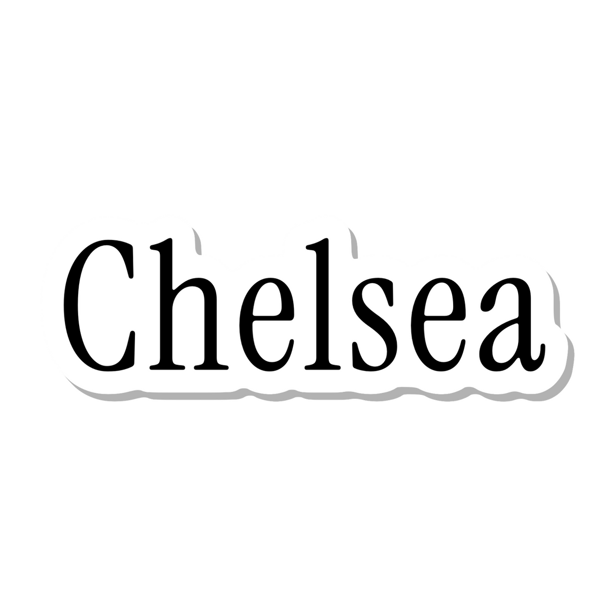 Chelsea die-cut sticker