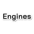Engines die-cut sticker