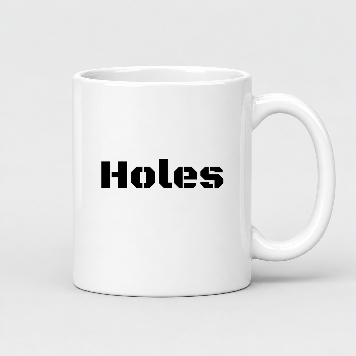 Holes Mug in white