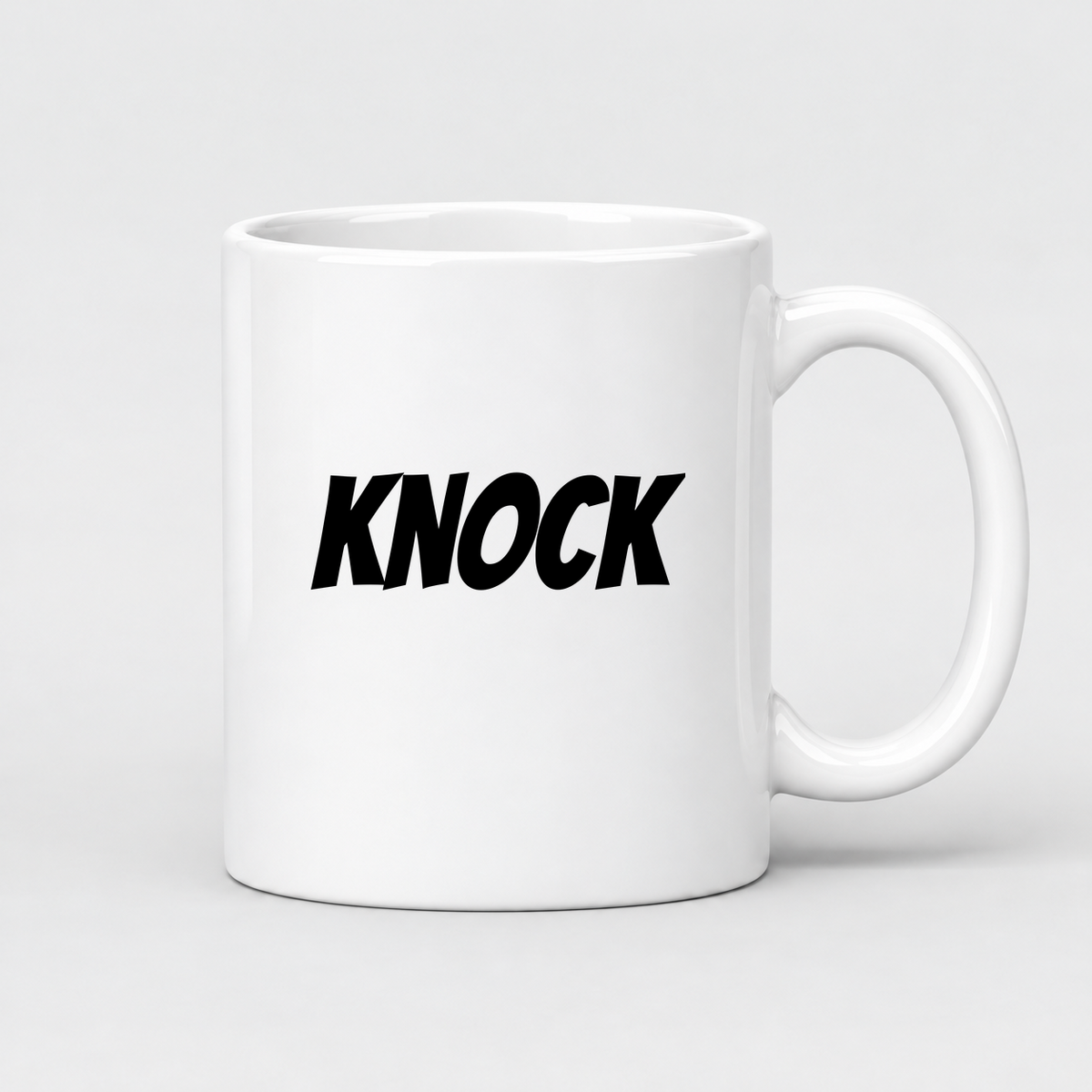 Knock Mug in white