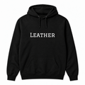 Leather Hoodie in black