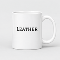 Leather Mug in white