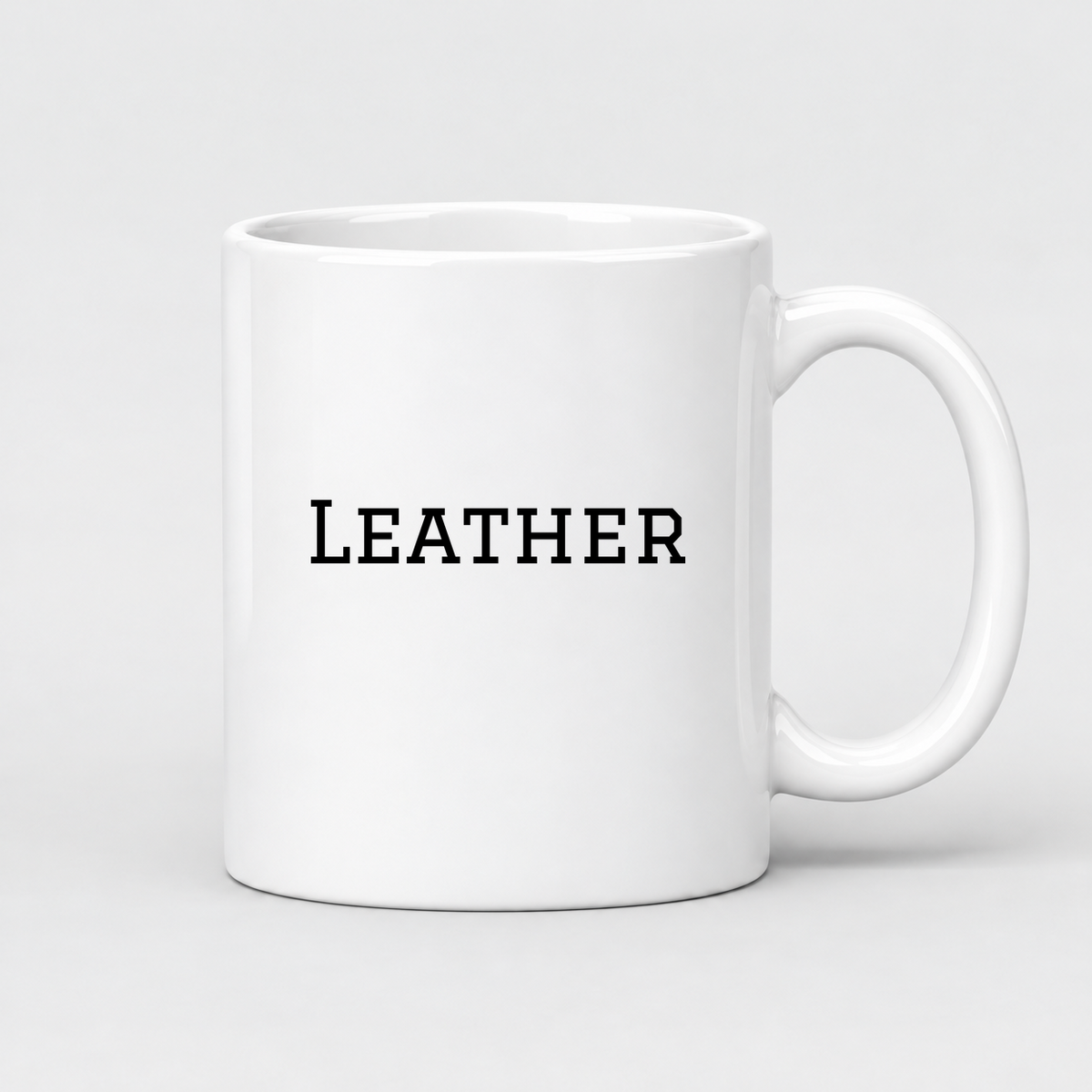 Leather Mug in white