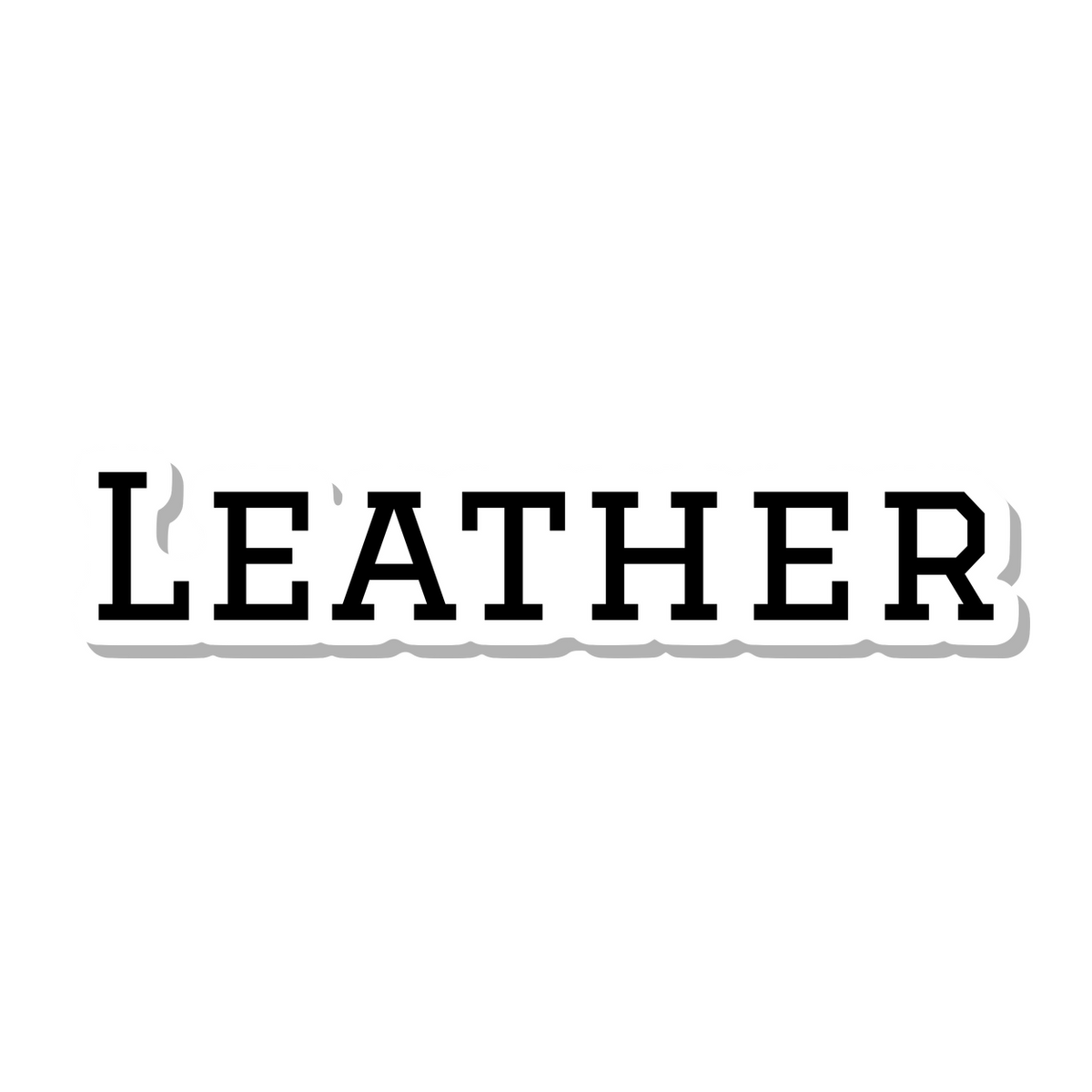 Leather die-cut sticker