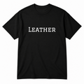 Leather T-Shirt in black