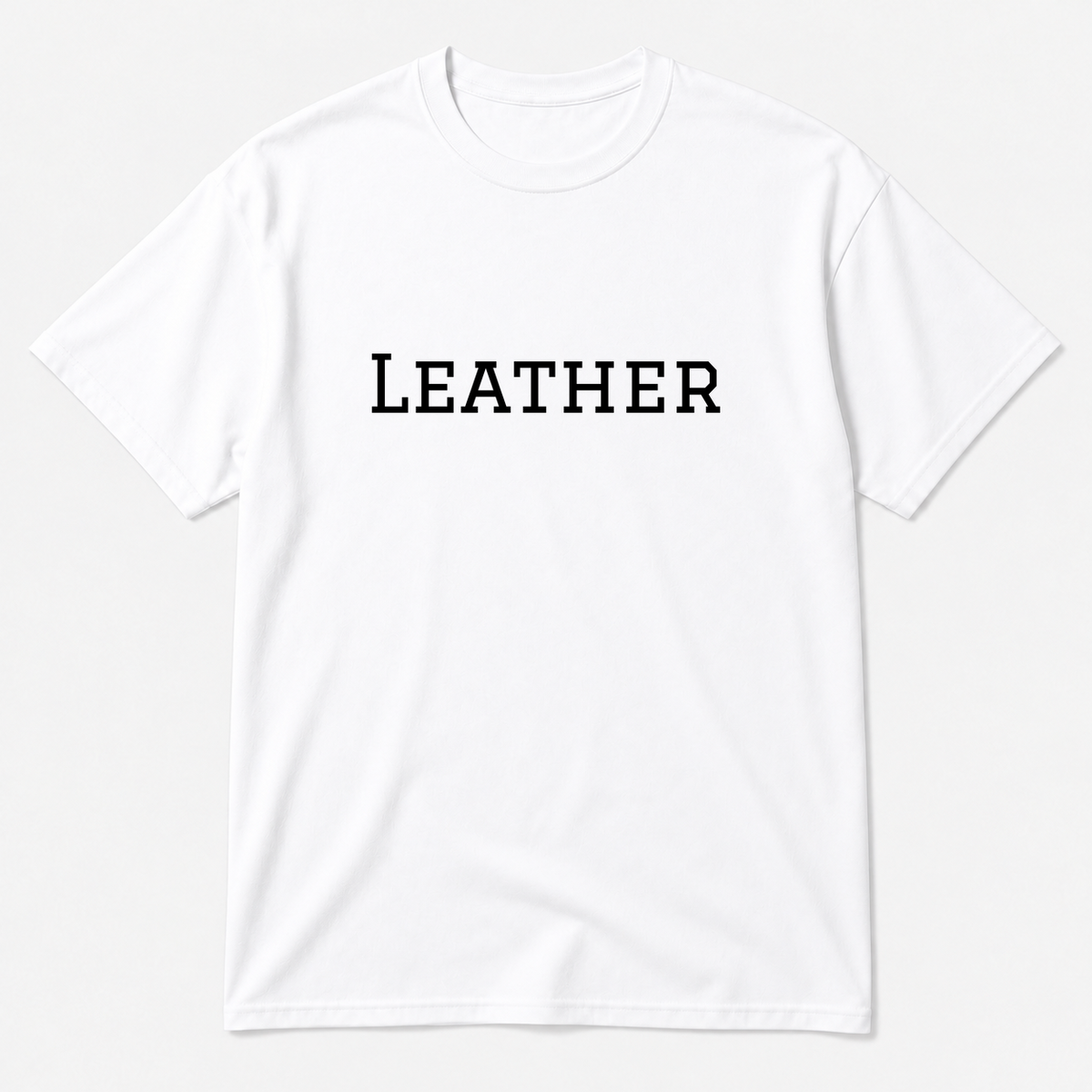Leather T-Shirt in white