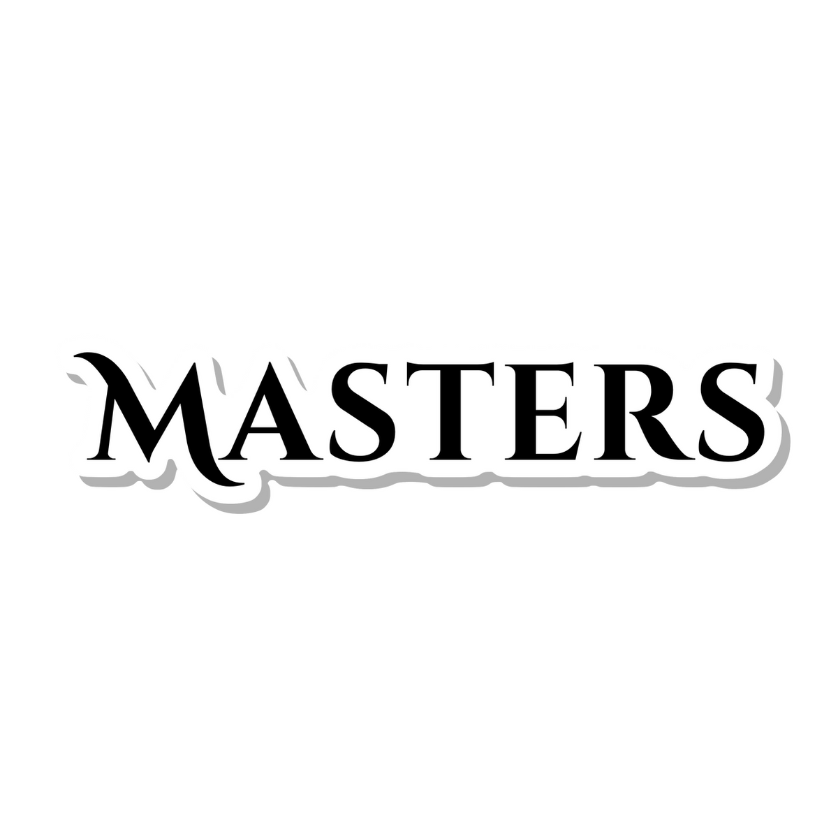 Masters die-cut sticker