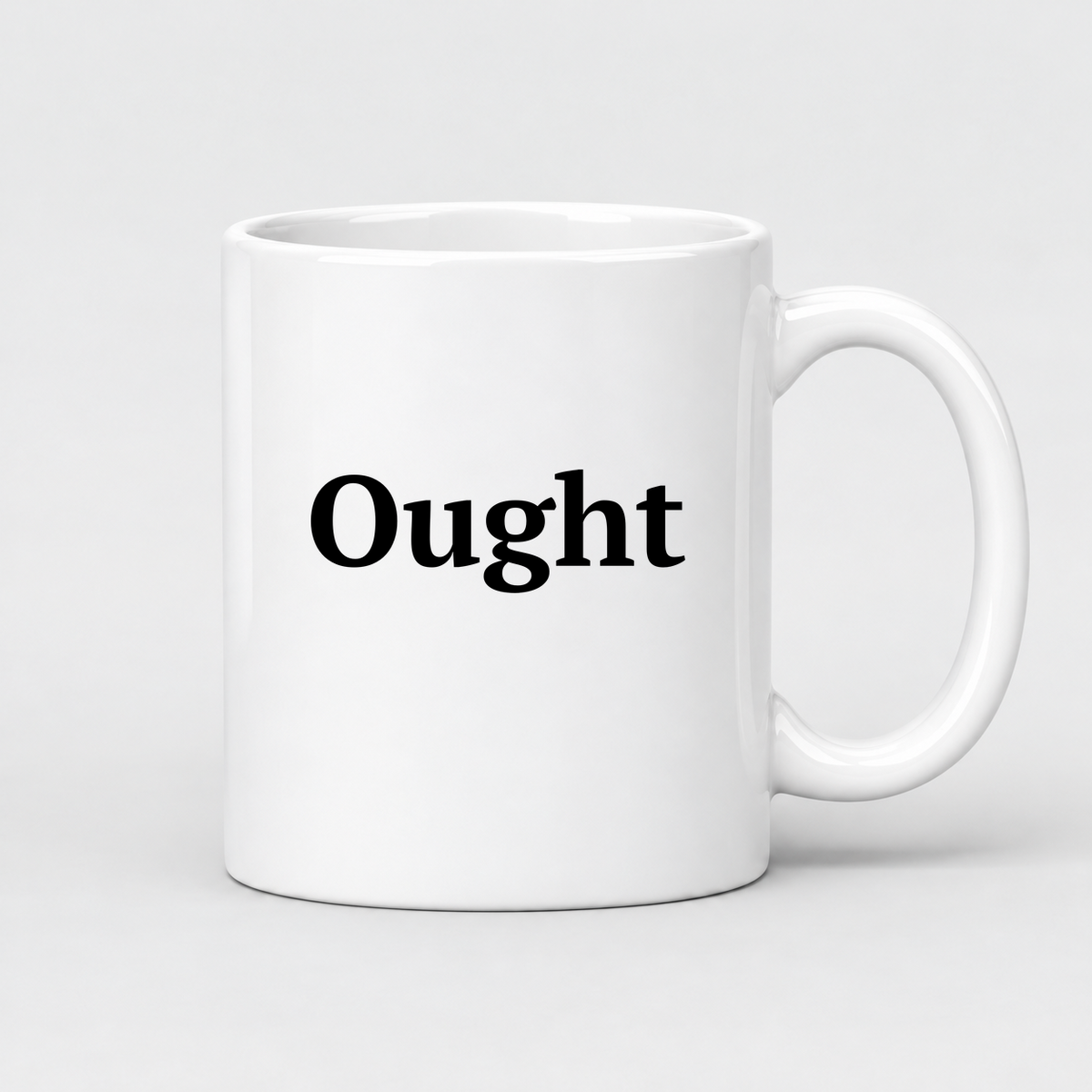 Ought Mug in white