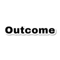 Outcome die-cut sticker
