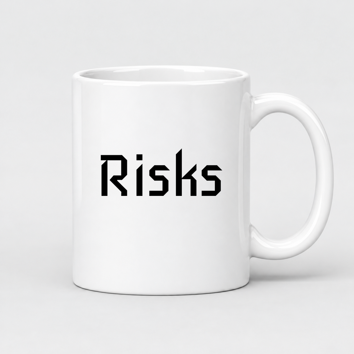 Risks Mug in white