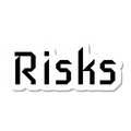 Risks die-cut sticker