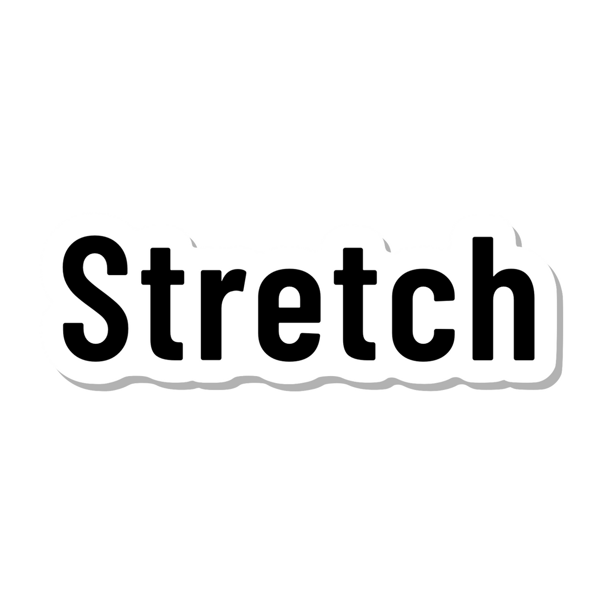 Stretch die-cut sticker