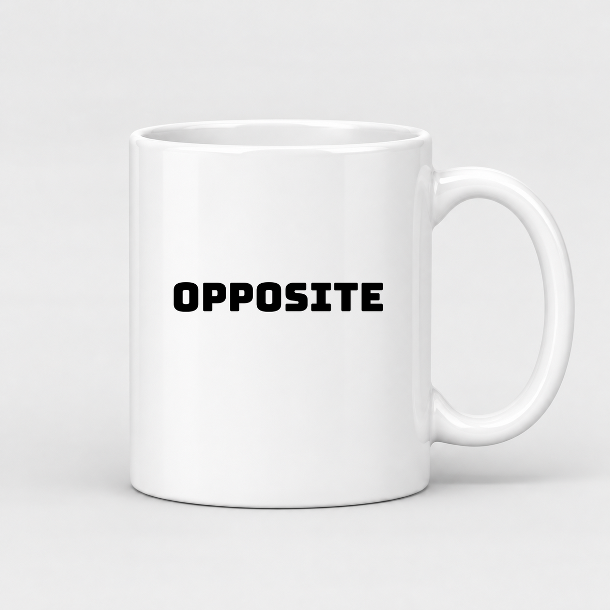 Opposite Mug in white