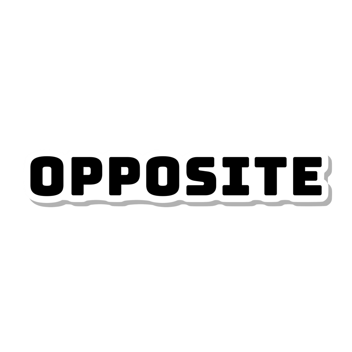 Opposite die-cut sticker