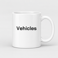 Vehicles Mug in white