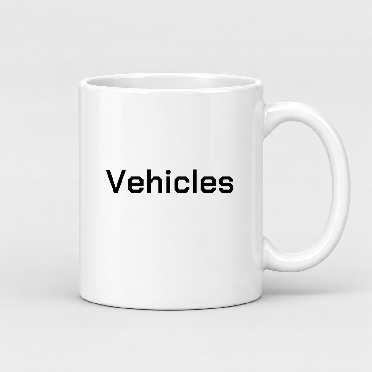 Vehicles Mug in white