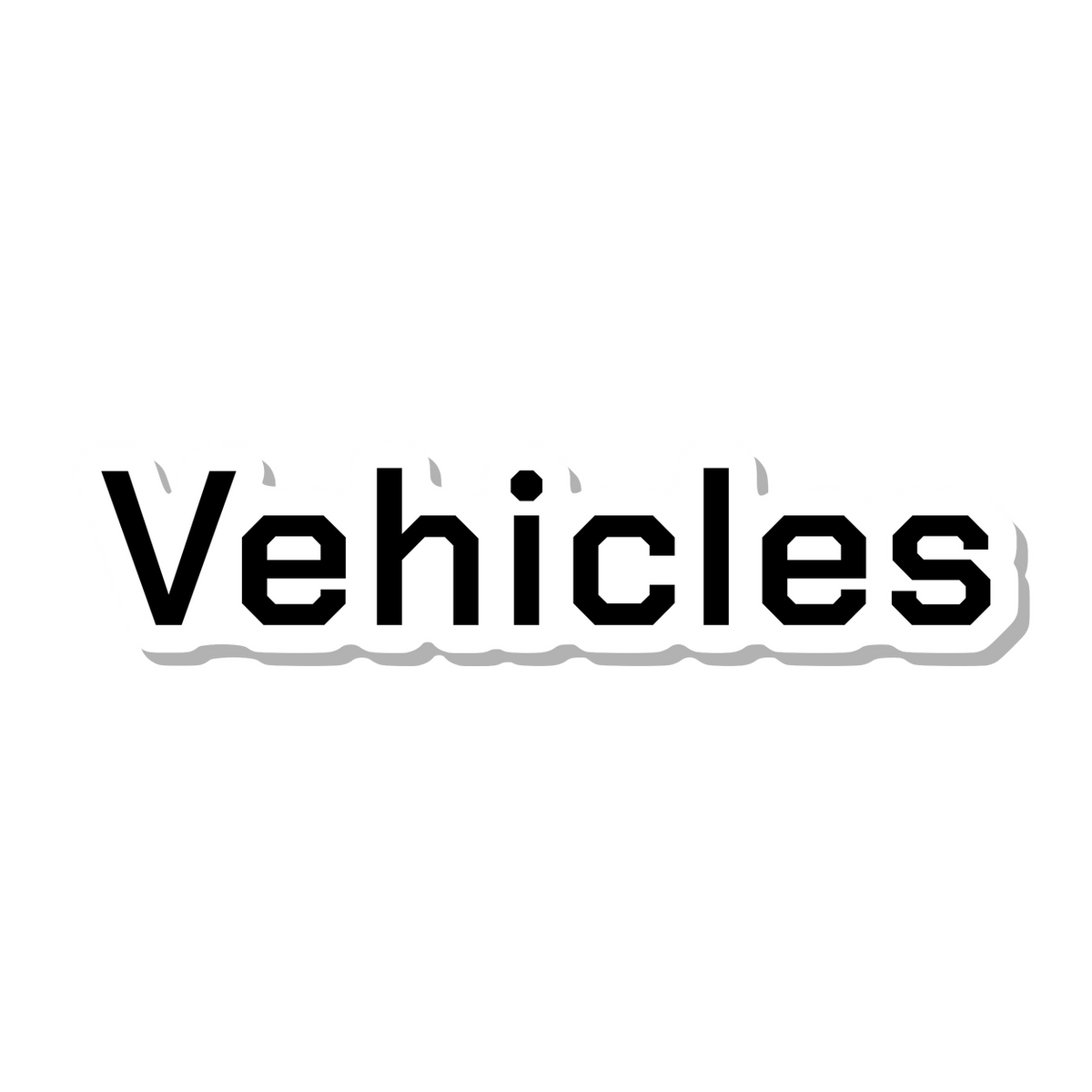 Vehicles die-cut sticker
