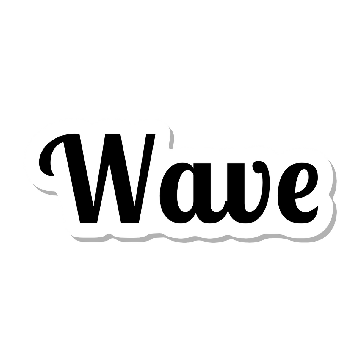 Wave die-cut sticker