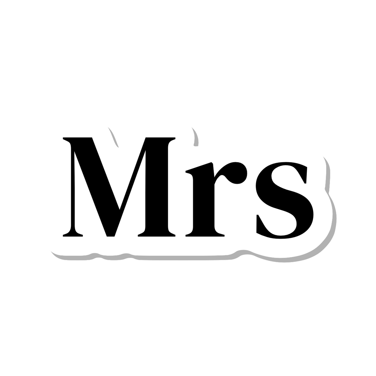 Mrs die-cut sticker