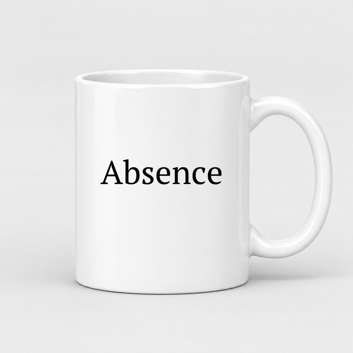 Absence Mug in white
