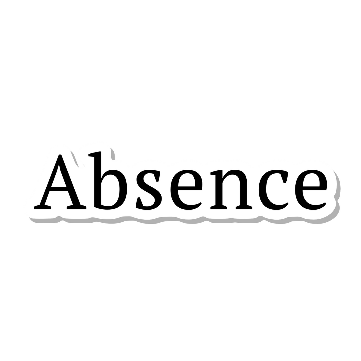 Absence die-cut sticker