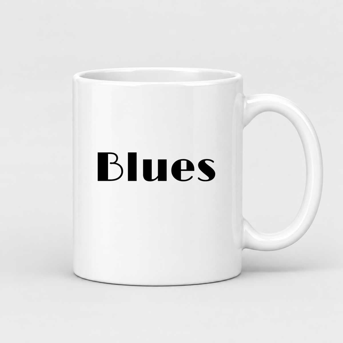 Blues Mug in white