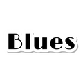 Blues die-cut sticker