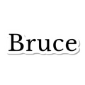 Bruce die-cut sticker