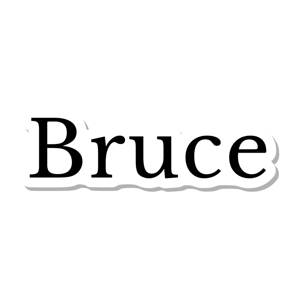 Bruce die-cut sticker