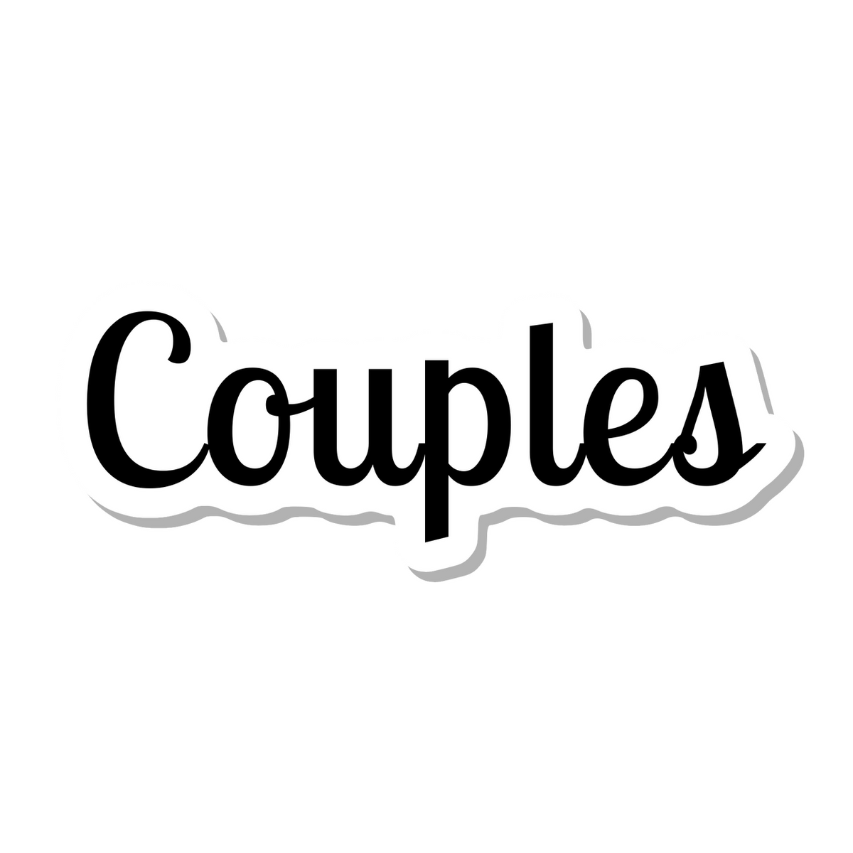 Couples die-cut sticker