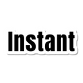 Instant die-cut sticker