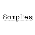 Samples die-cut sticker