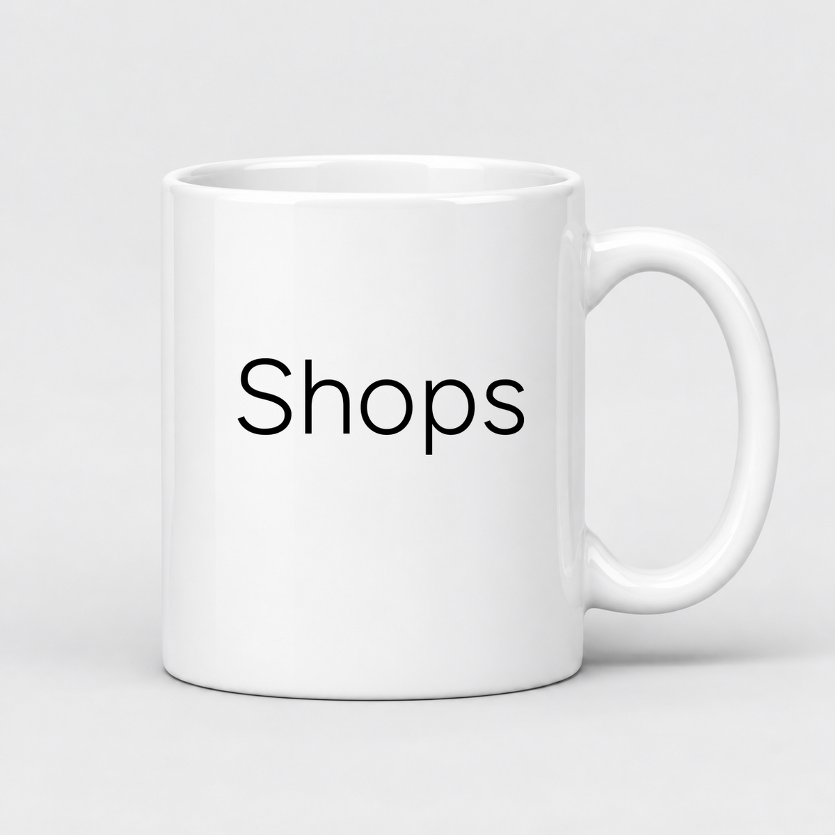 Shops Mug in white