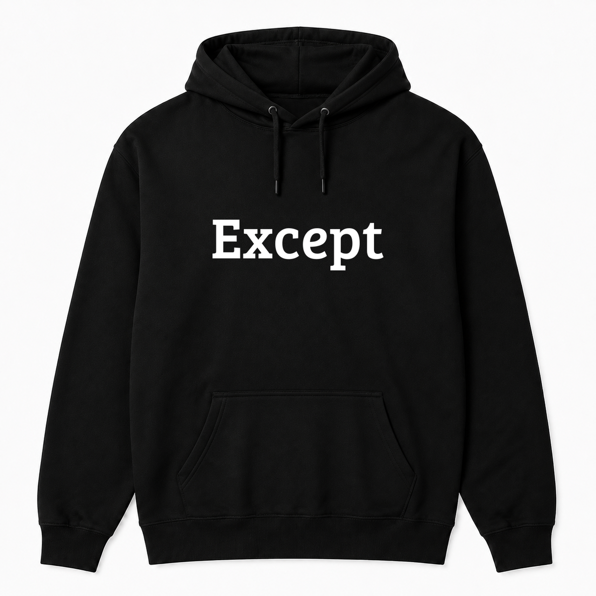 Except Hoodie in black