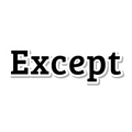 Except die-cut sticker