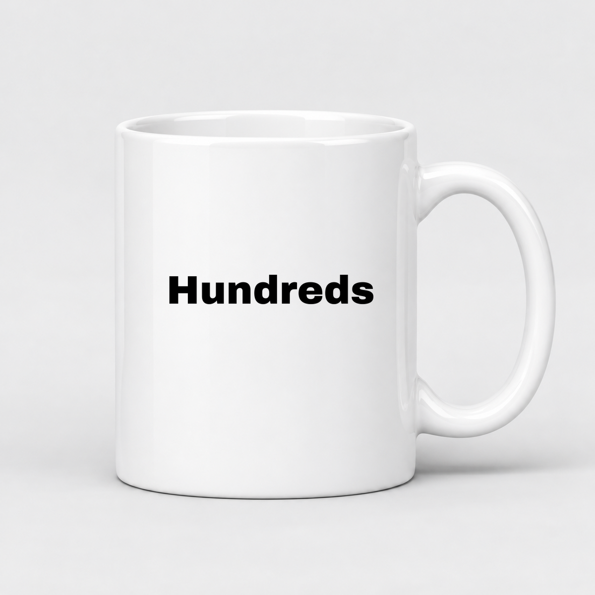 Hundreds Mug in white