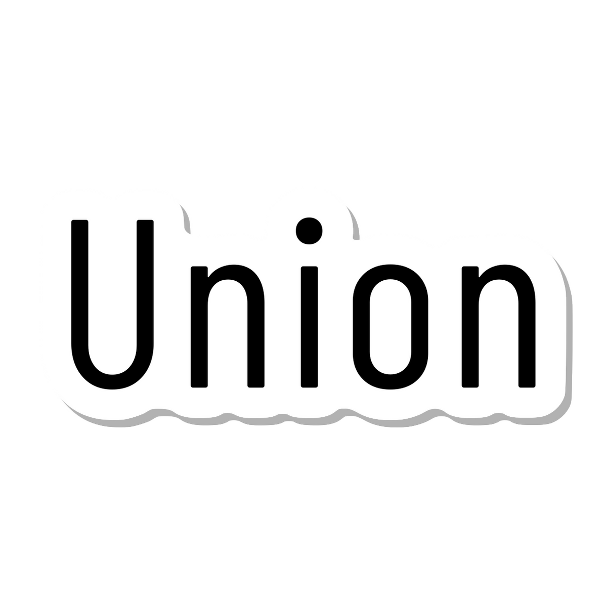 Union die-cut sticker