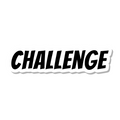 Challenge die-cut sticker