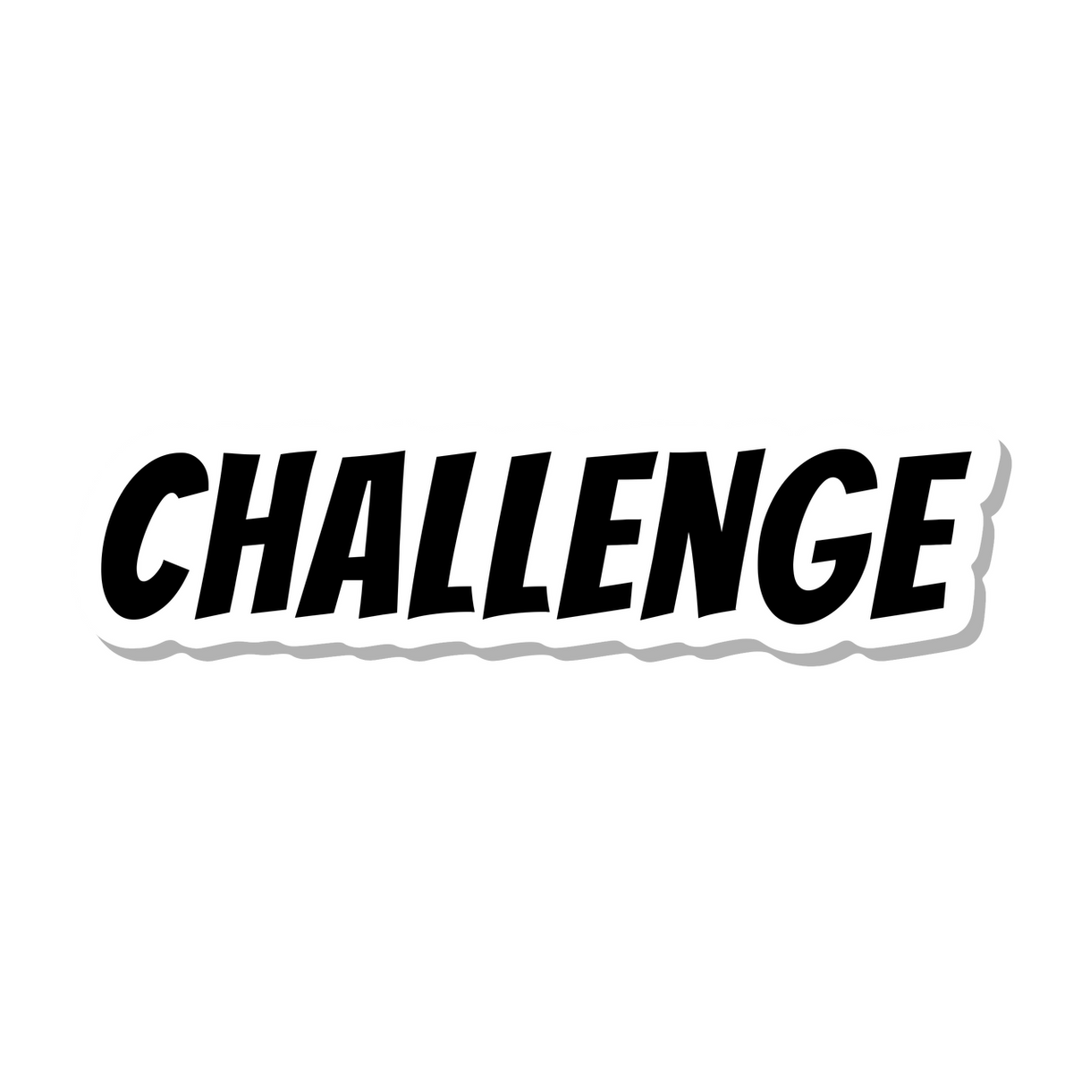 Challenge die-cut sticker