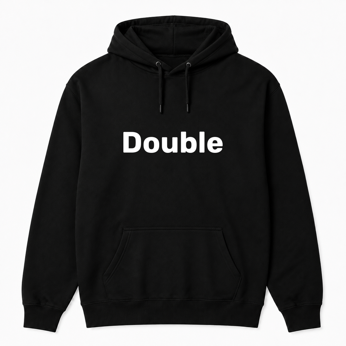 Double Hoodie in black