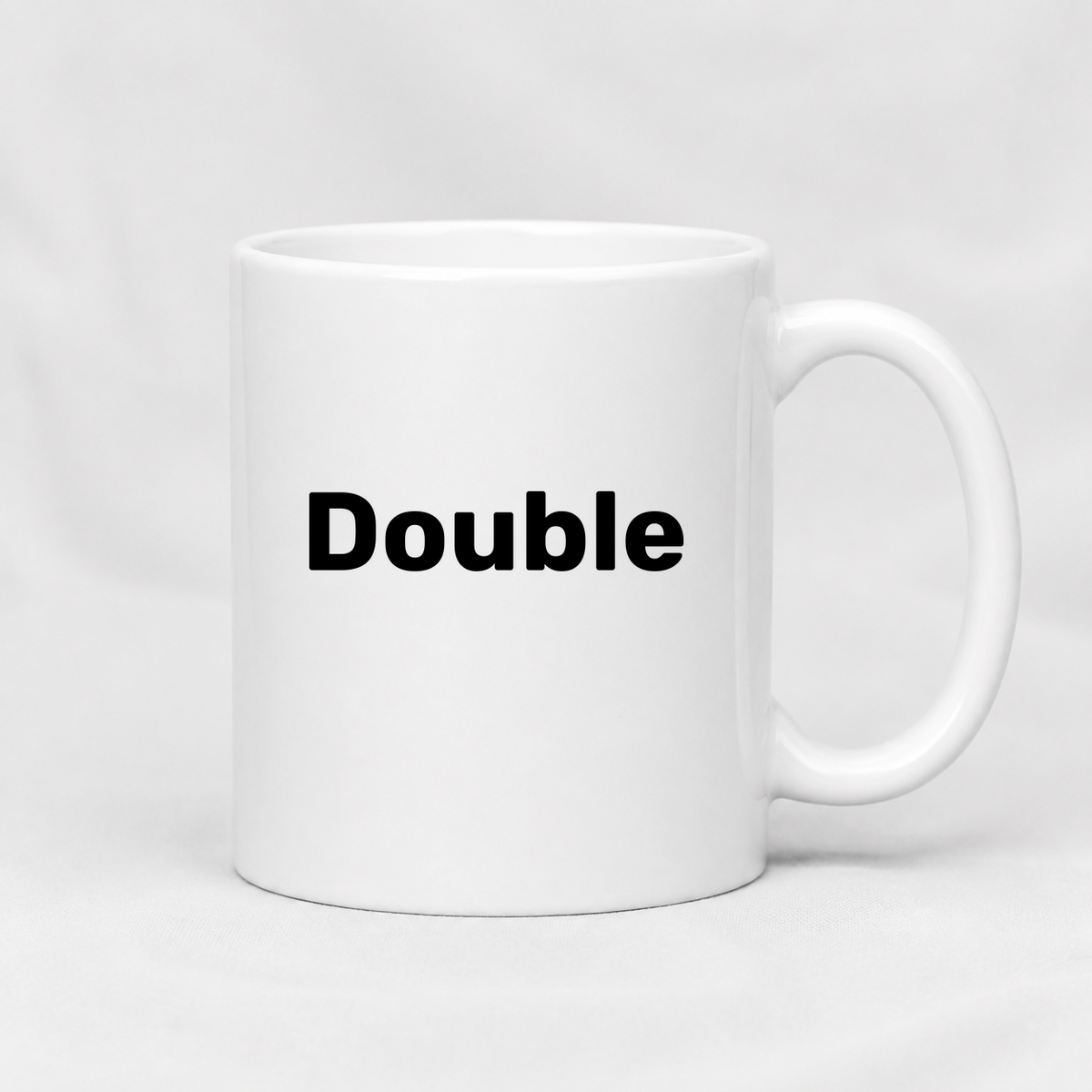 Double Mug in white