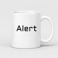 Alert Mug in white