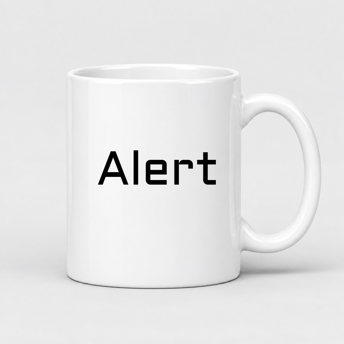 Alert Mug in white