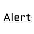 Alert die-cut sticker