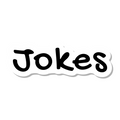 Jokes die-cut sticker