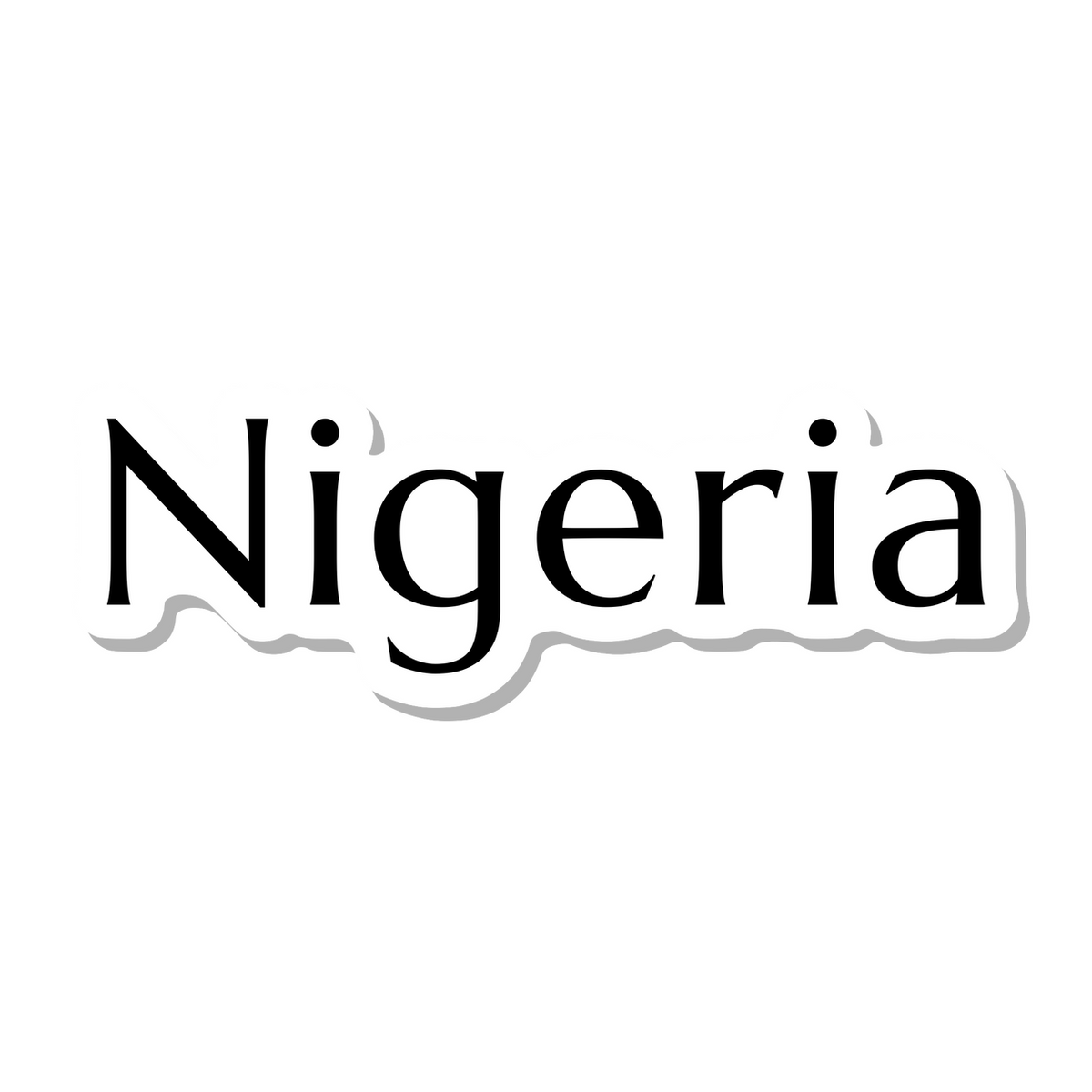 Nigeria die-cut sticker