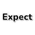 Expect die-cut sticker
