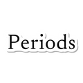 Periods die-cut sticker