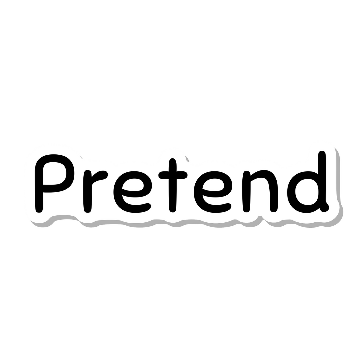 Pretend die-cut sticker